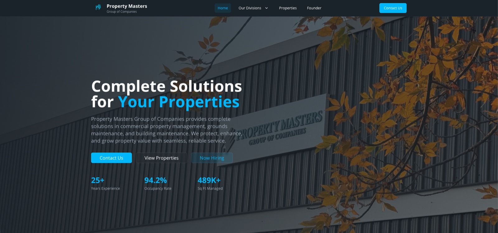 Property Masters website