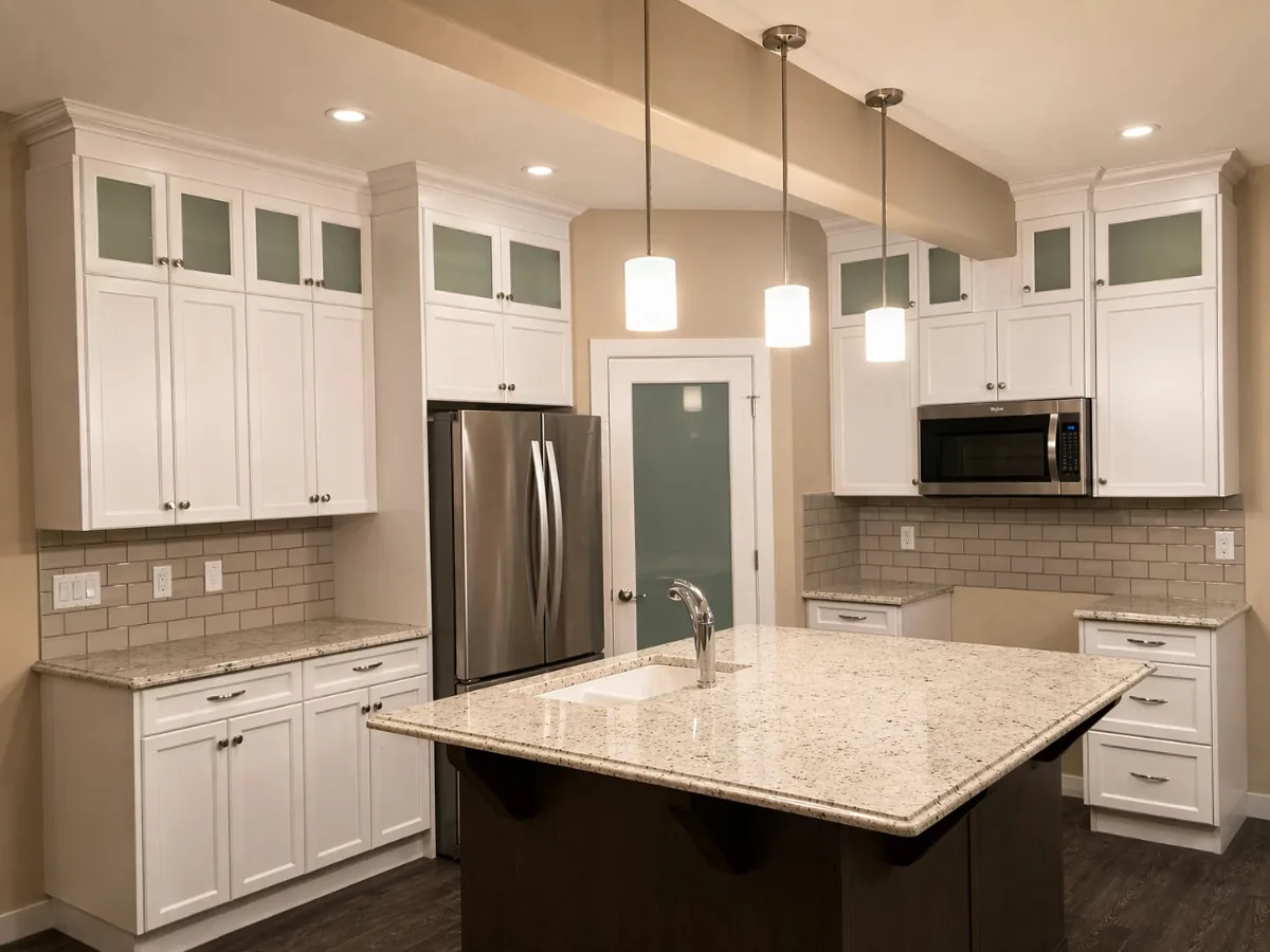 A custom kitchen built by Woodworx Cabinet Builders